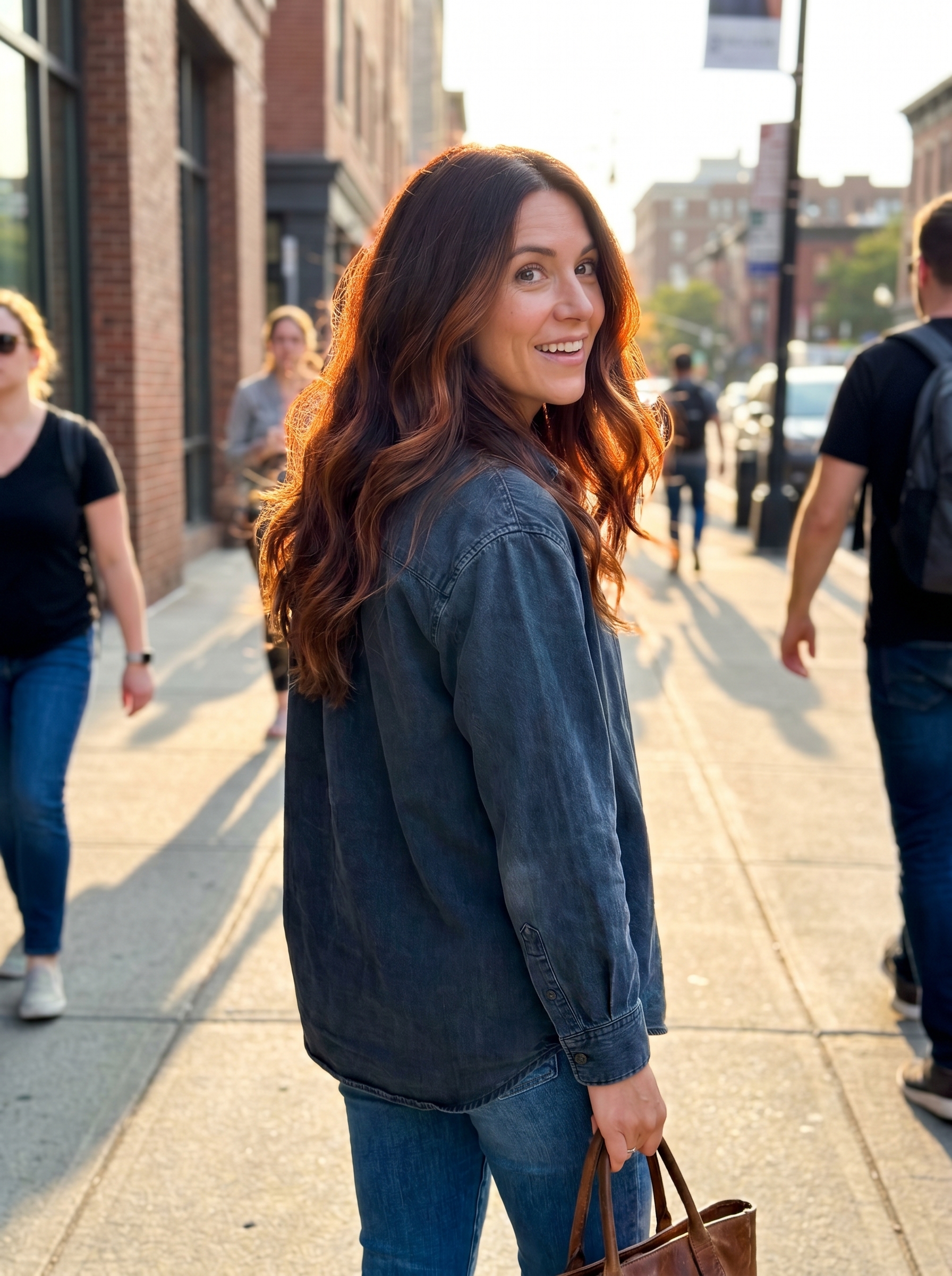 Cinnamon Swirl Chocolate — Warm Brown Hair Color 2026 Playful Cinnamon Swirl Chocolate, a warm and radiant balayage with chocolate brown, cinnamon, and copper tones for chocolate brown summer hair 2026.