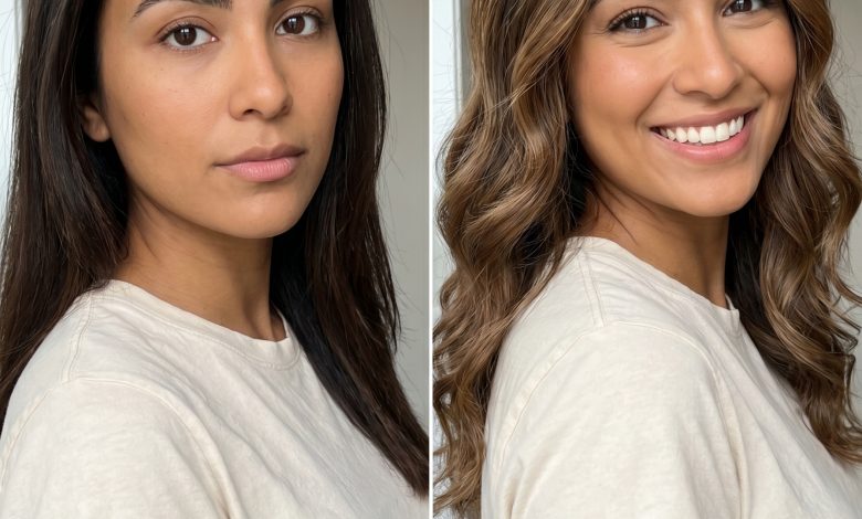 Sun-kissed Salted Caramel Swirl Balayage with dark chocolate, cool caramel, and dark cocoa tones for dimensional chocolate brown summer hair 2026.