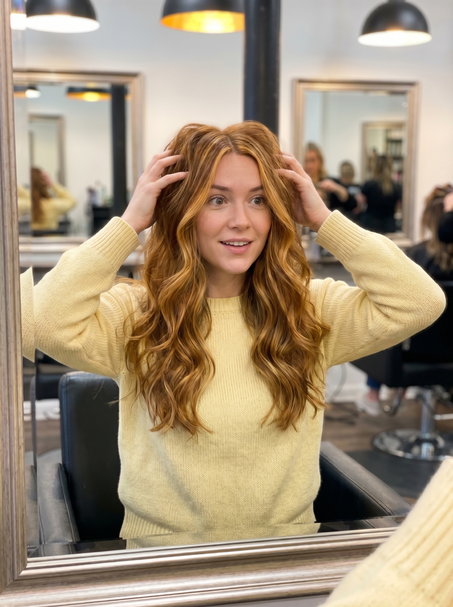 Luxurious golden balayage summer 2026 hair with warm butterscotch and golden brown tones, maintained with a gold-depositing mask for radiant shine, perfect for everyday or special occasions.