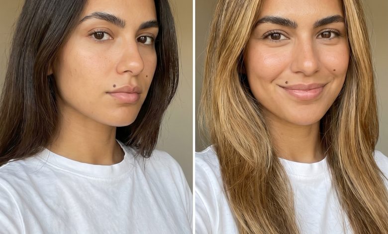 Effortless golden balayage summer 2026 with 'Retro Riviera Golden Balayage,' featuring sun-kissed golden, bright blonde, and soft caramel hues.