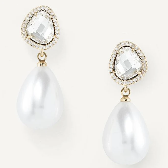 accessory 14K Gold Plated Elysia Drop Earrings Olive & Piper $52