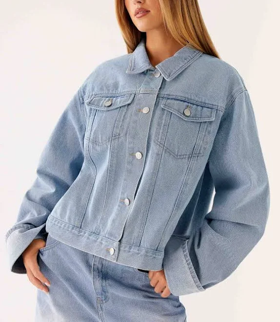 outerwear Back Again Oversized Denim Jacket Peppermayo - US $44