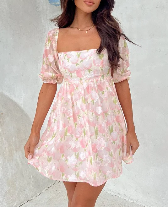 dress Beginning Boutique Exclusive Floral Babydoll Mini Dress Beginning Boutique US $39.99