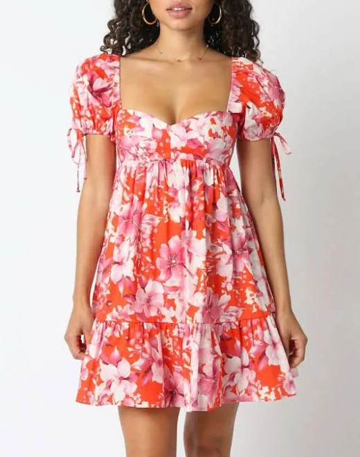 dress Boho Pink Jessie Floral Babydoll Mini Dress Boho Pink $79