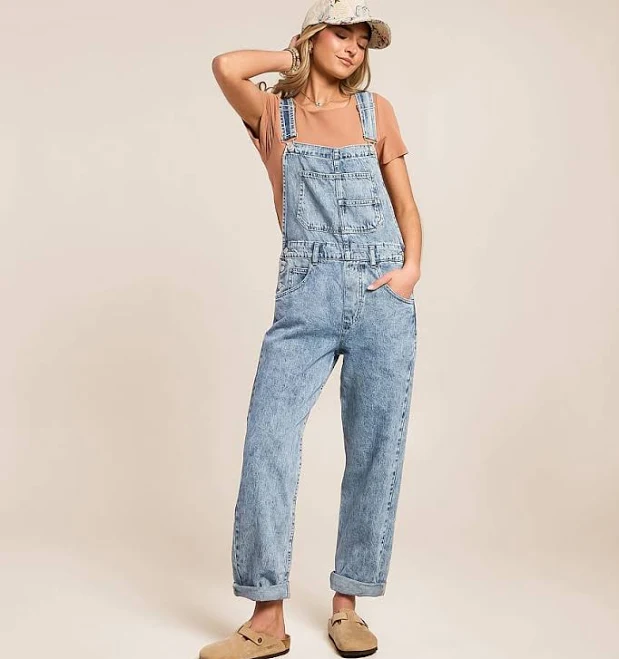 overalls Free People Women's Ziggy Denim Overalls Buckle $98