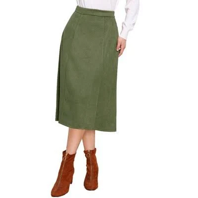 skirt Inspire Chic Women's Suede A-Line Midi Skirt Target $34.99