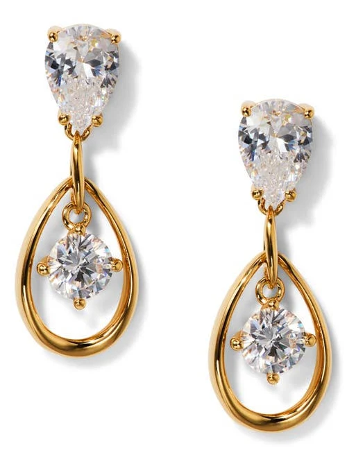 accessory It Girl Cubic Zirconia Drop Earrings Nordstrom $50