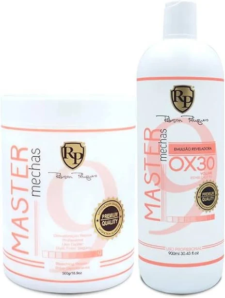 color_product Kit Robson Peluquero Master Mechas 500g + Ox 30 Volumes Developing Emulsion 900ml Buybrazil $77