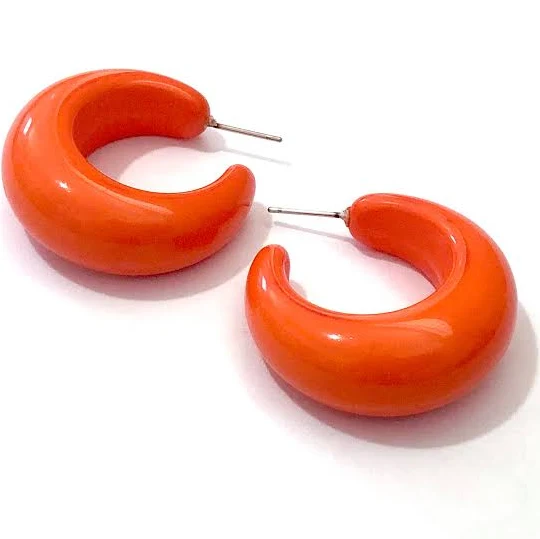 accessory Leetie Lovendale Chunky Lucille Lucite Hoop Earrings Etsy - Leetie $22