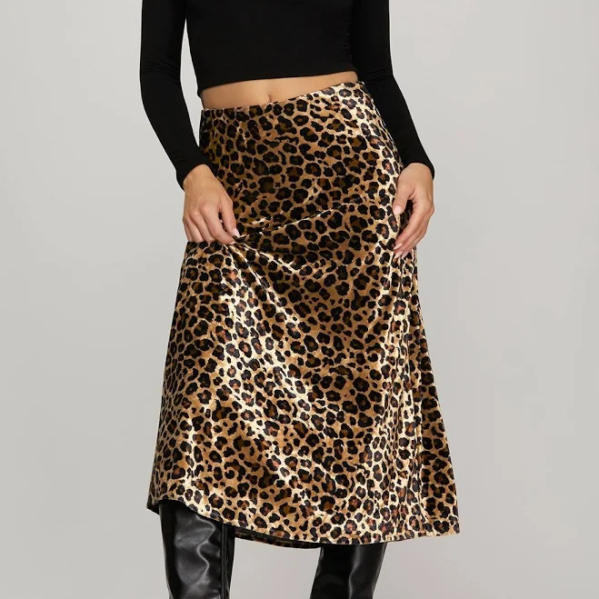 skirt Leopard Luxe Midi Skirt Four Sisters Boutique $50