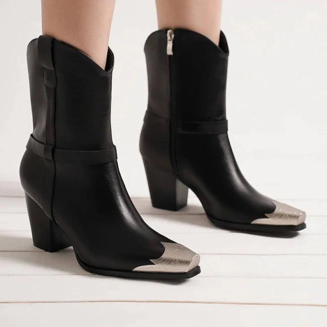 shoes Metal Cap Western Cowboy Boots ivy grey $93.65