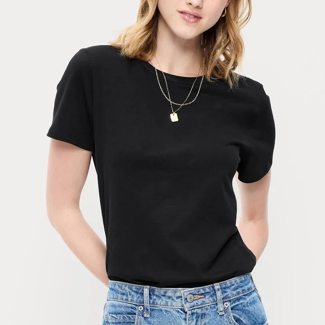 top Old Navy Women's Everywear Crew-Neck T-Shirt Old Navy $6