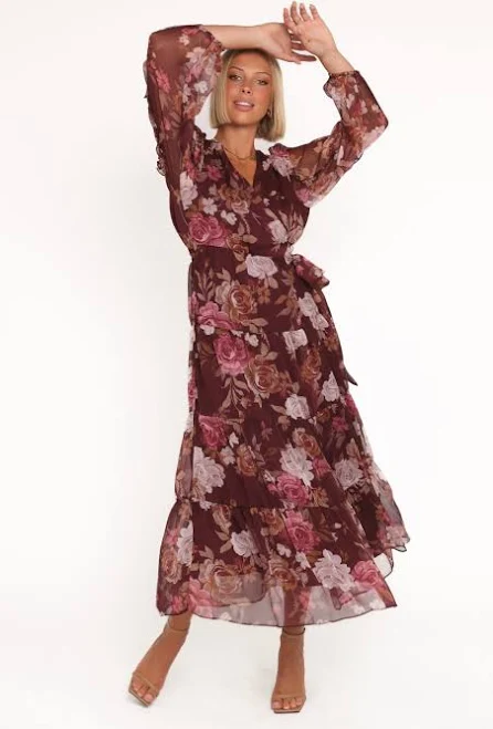 dress Petal & Pup Women's Korina Floral Long Sleeve Wrap Maxi Dress Petal & Pup USA $63.97