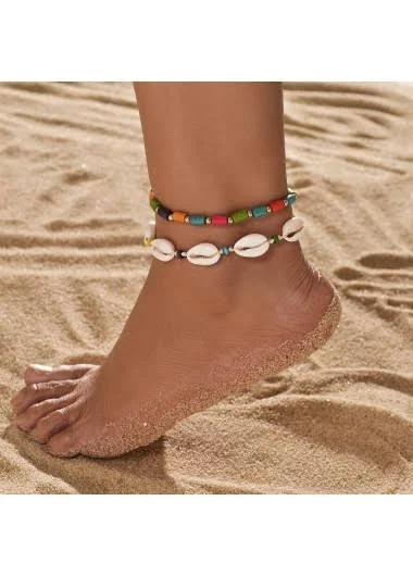 accessory Rosewe Chic Shell Beaded Adjustable Anklets rosewe.com $7.98