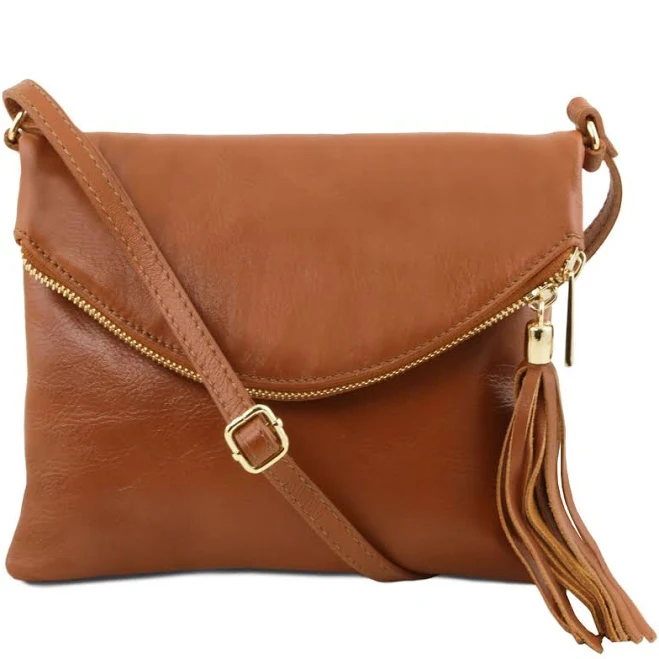 bag TL Young Italian Leather Tassel Shoulder Bag Tuscany Leather $61.42