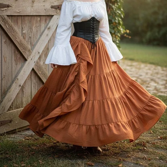 skirt Women's Boho Tiered Maxi Skirt Etsy - Seller $60.49