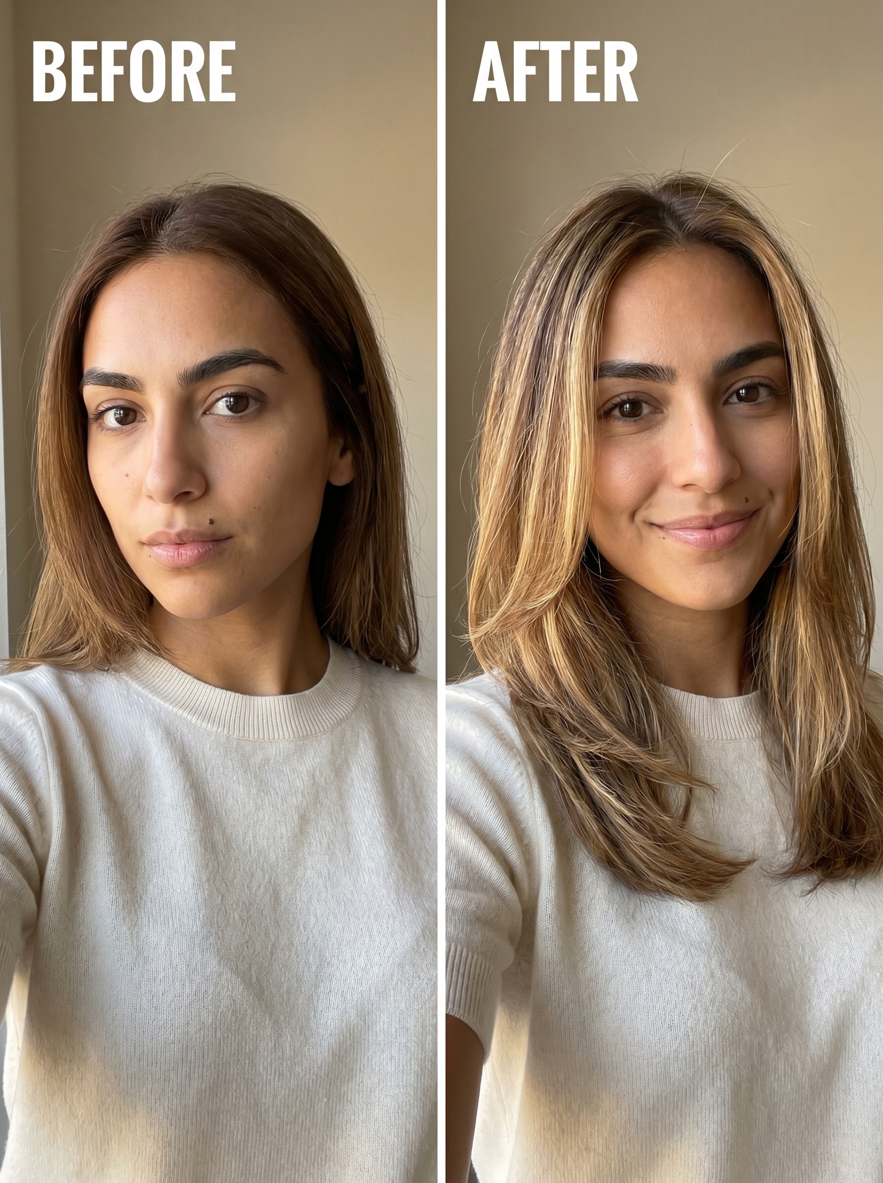 Warm and natural Honey-Dipped Butterfly Layers subtle highlights summer hair 2026, featuring golden and honey blonde tones for a playful style.