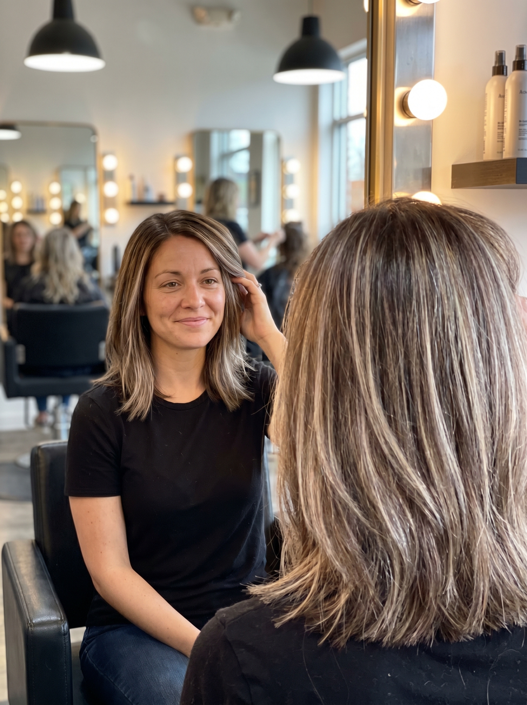 Modern cool brunette with Smoked Marshmallow subtle highlights summer hair 2026, featuring ash blonde and taupe tones, for sophisticated events.