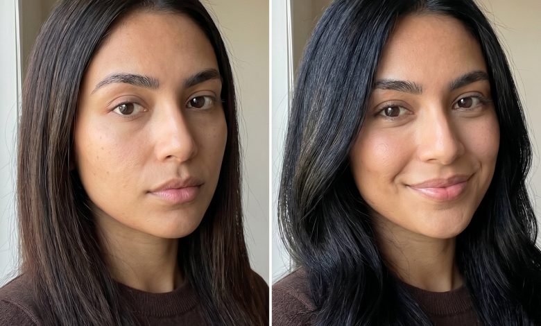 Sleek deep espresso hair with cool mocha and inky violet-brown tones, a top summer hair color option for 2026. This sophisticated glaze is ideal for work or special occasions.