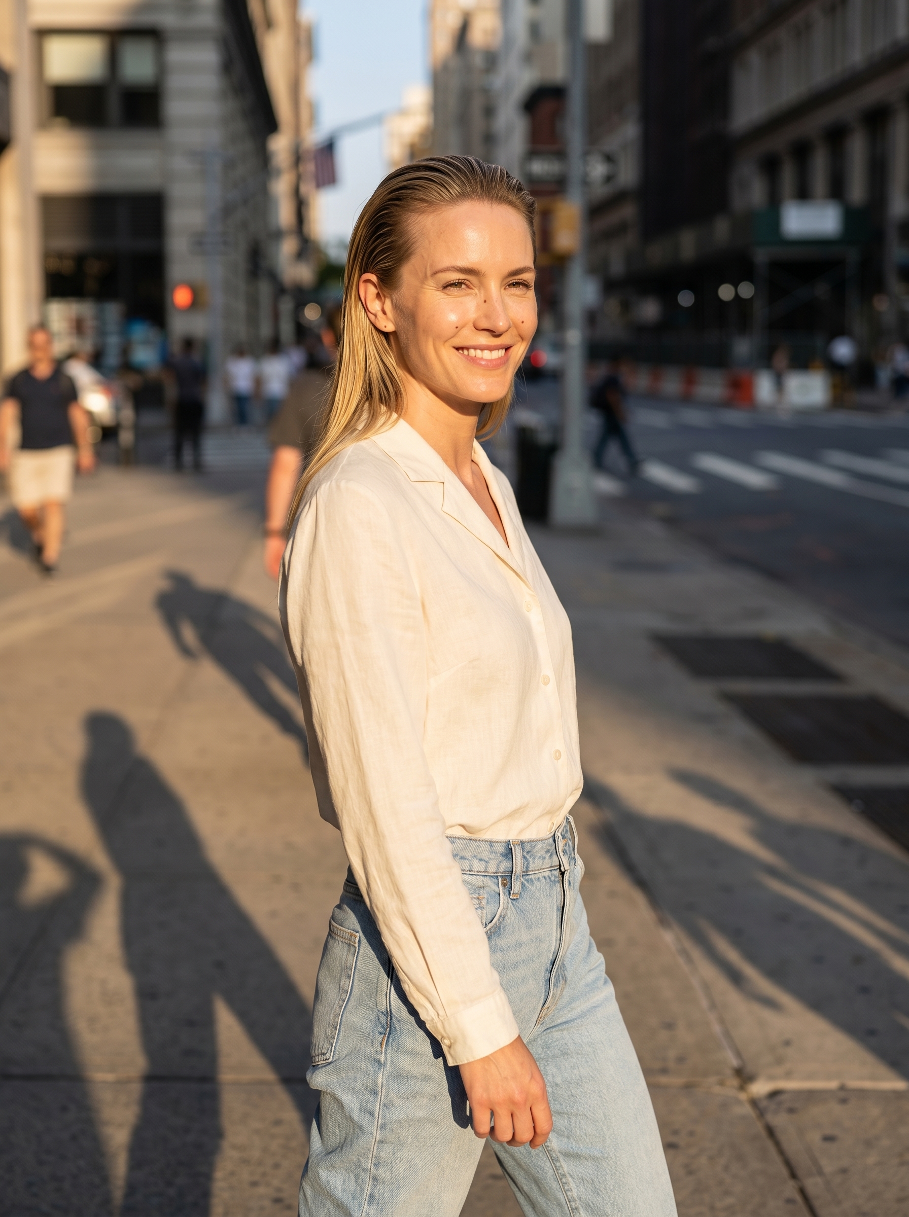 Bold Hydro-Blonde slick back with a sharp Scandi-Hairline for a sleek, modern look. This platinum blonde style is ideal for poolside events, evening galas, or making a fashion statement. One of the top summer hair ideas for blondes 2026.