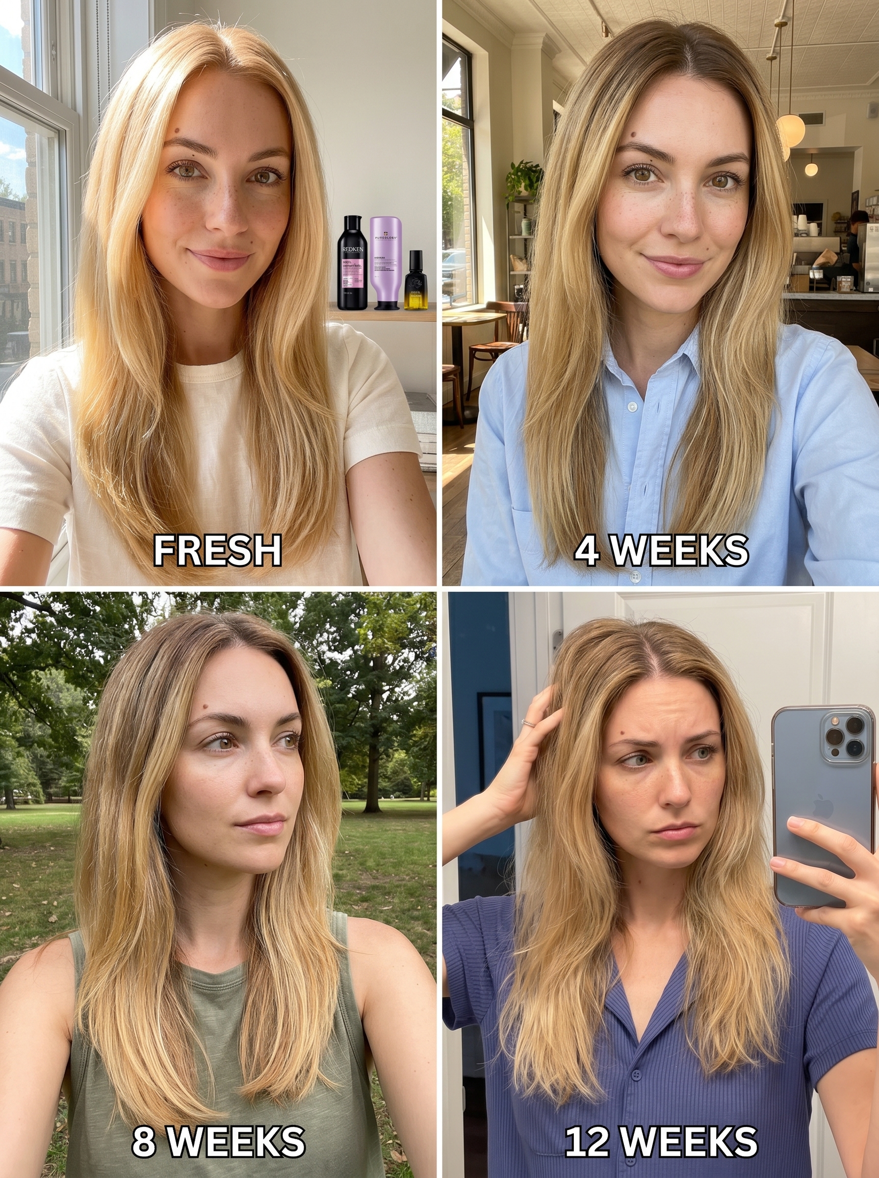Ethereal Sun-Drenched Botticelli Waves with high-gloss natural and golden warm blonde hair, perfect for everyday or special occasions, enhanced by Redken Acidic Color Gloss.