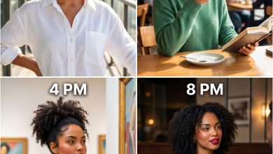 A bold Sculpted Afro-Puff with Midnight Blue-Black Edges, a confident and artistic look among women haircuts summer 2026, highlighting natural texture.