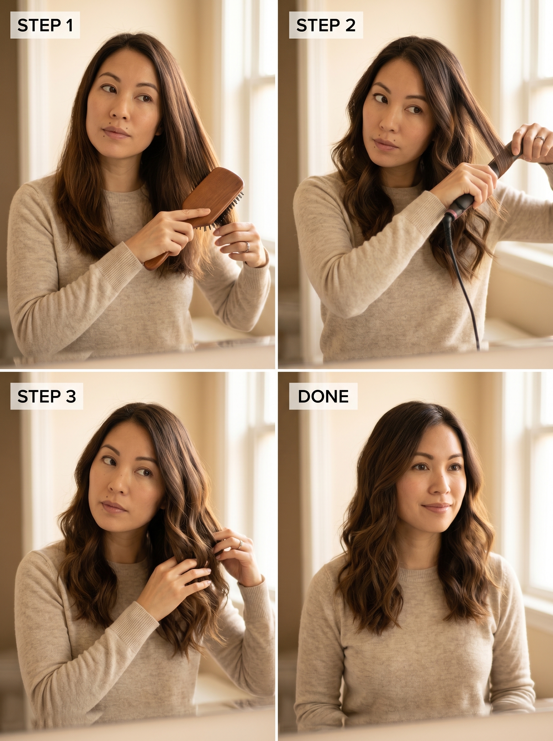 A polished Syrup Brown Soft-Blunt Midi with Invisible Layers, an effortless and sophisticated style for women haircuts summer 2026, featuring caramel reflects.