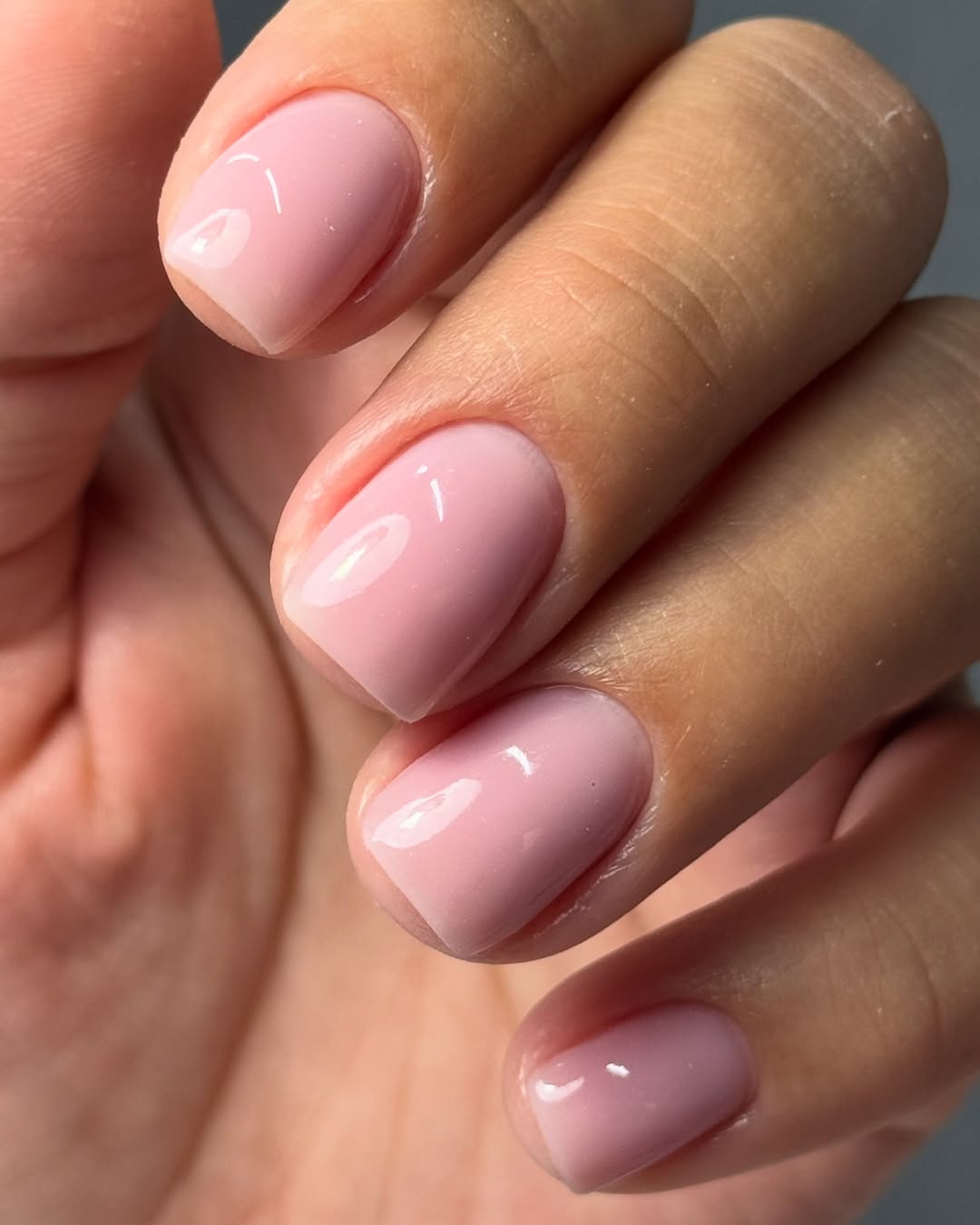 Barely There Baby Pink Square Glossy Nails