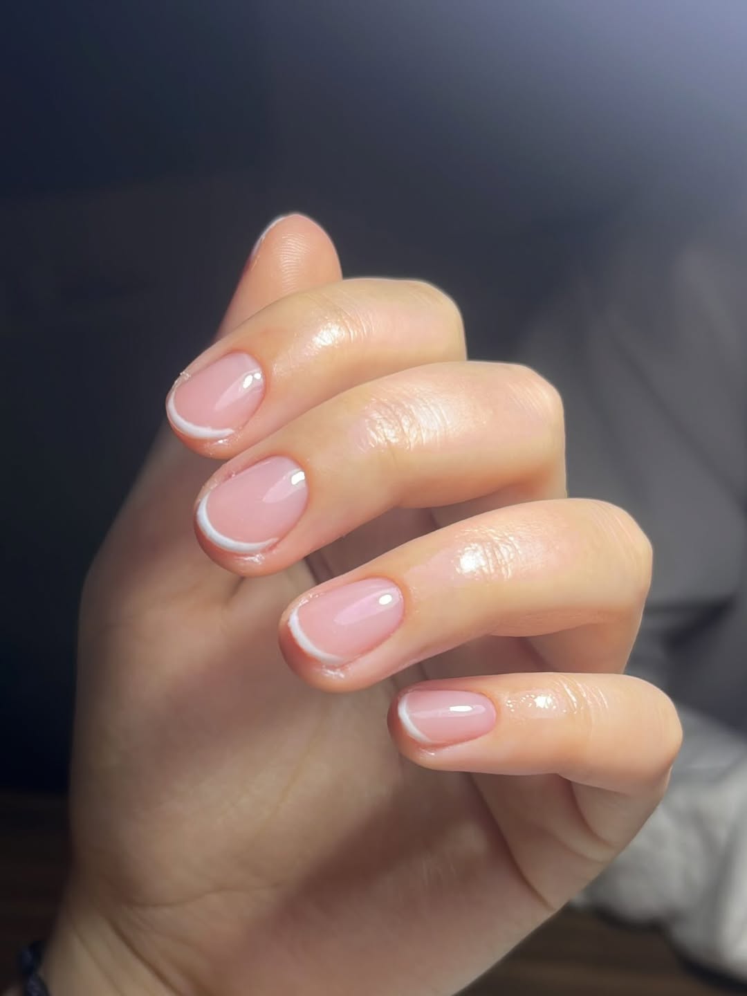 Clean Girl Baby Pink Short French Tips