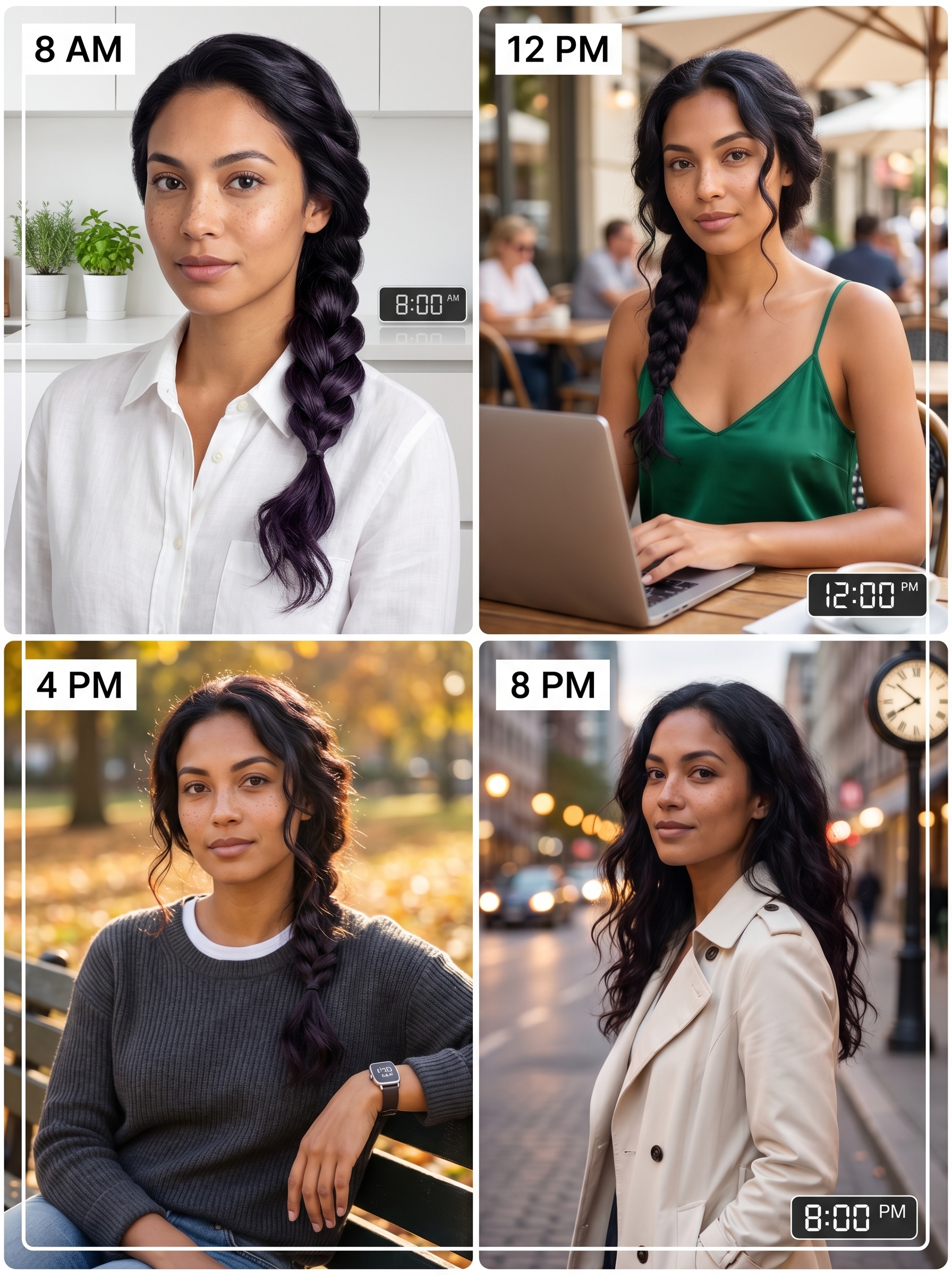 Violet-Black Raven Braid-Out: Edgy Dark Hair Summer 2026 A sleek, mysterious slicked-back raven braid-out in violet-black gloss, an edgy dark hair summer 2026 variation. Styled with heavy-duty gel and UV protectant, perfect for beach days or date nights.
