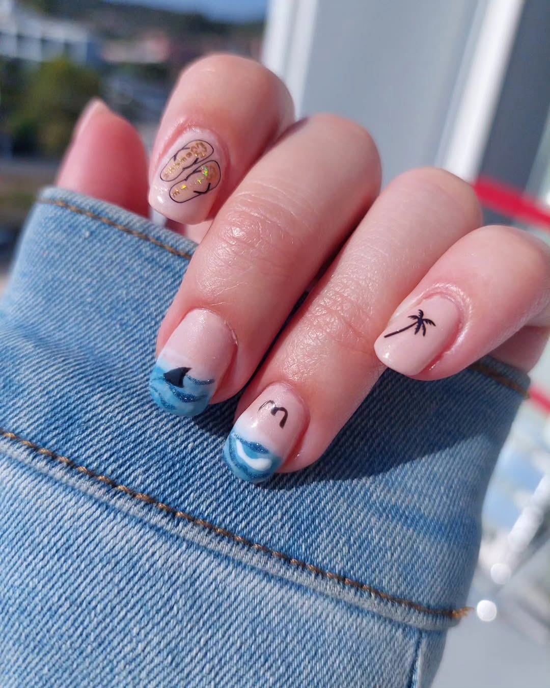 Fun Summer Beach Themed Nail Art