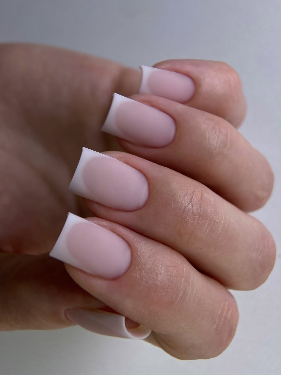 Matte Pink Foundation Square French Tips
