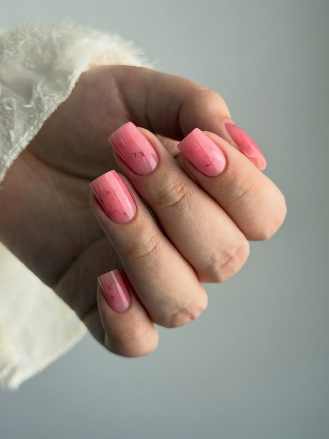 Pink Jelly Blushed Ombre Nails