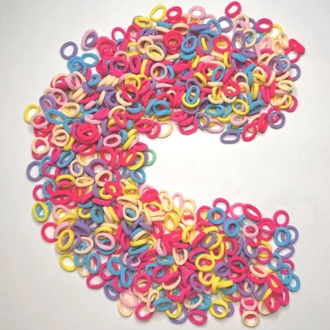 tool 100 Colorful No-Tangle Elastic Hair Ties Etsy - Seller $3.87