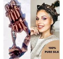 tool Silk heatless curler, Long overnight blowout ribbon robe curls, 100% Mulberry Silk no-heat jumbo hair curling set with silk Scrunchie Etsy $37.12