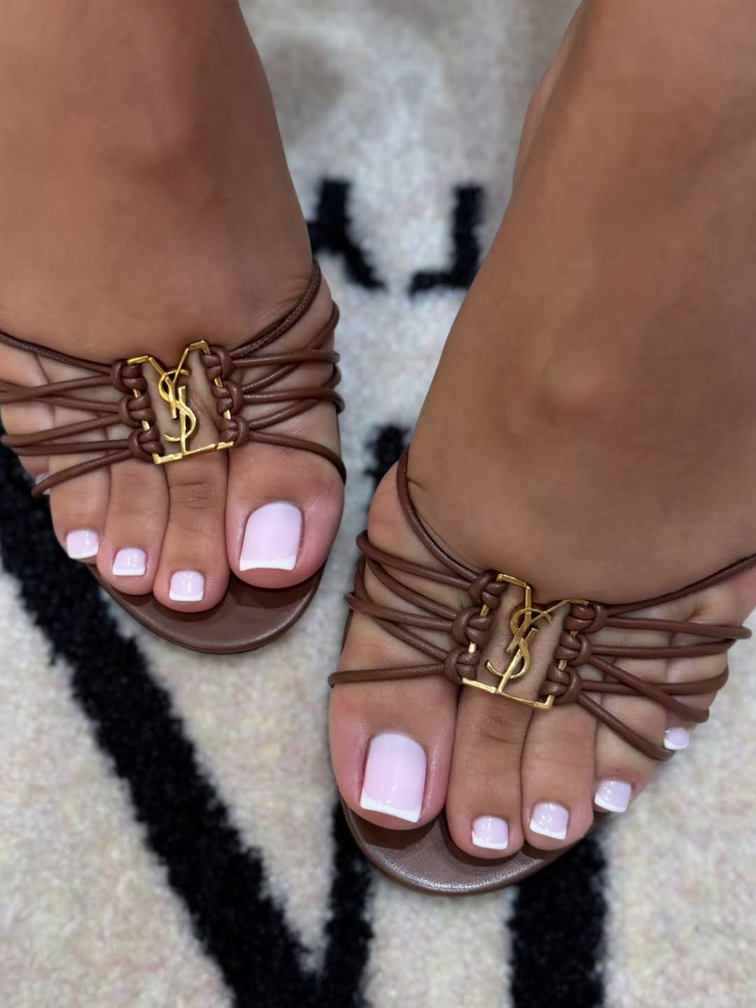 Soft Pink French Tip Summer Pedicure