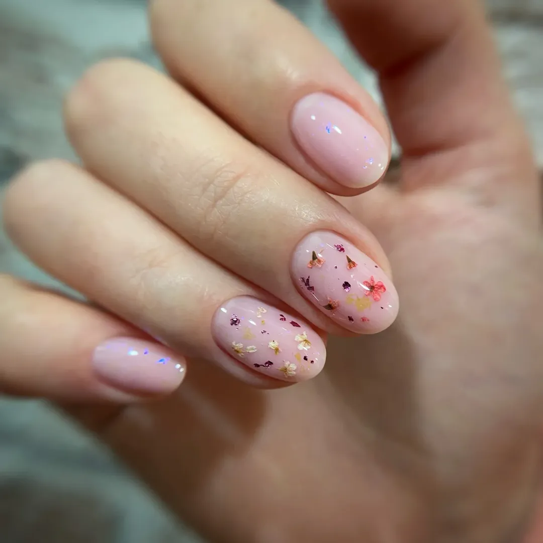 Soft Pink Petal Power Gel Nails