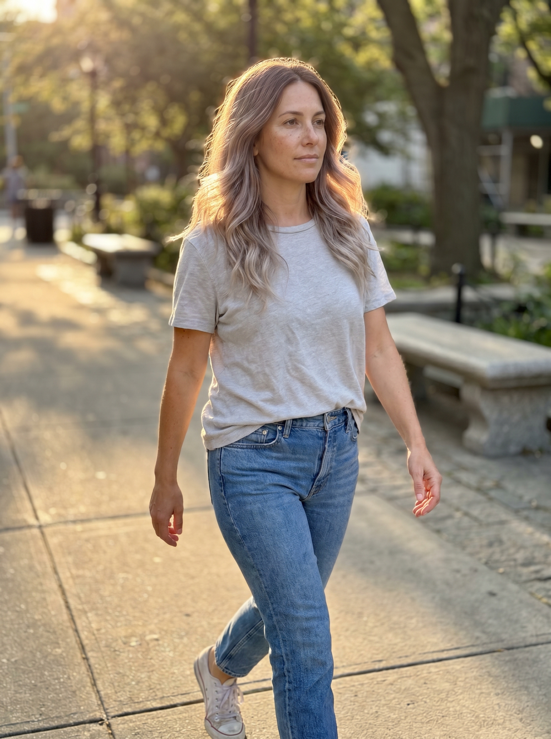 A natural Hazy Taupe Root Tap with Ash Pearl Ends, fitting the soft summer palette hair 2026, displaying mushroom brown roots blending into sandy beige and ash pearl ends for a modern, subtle look.