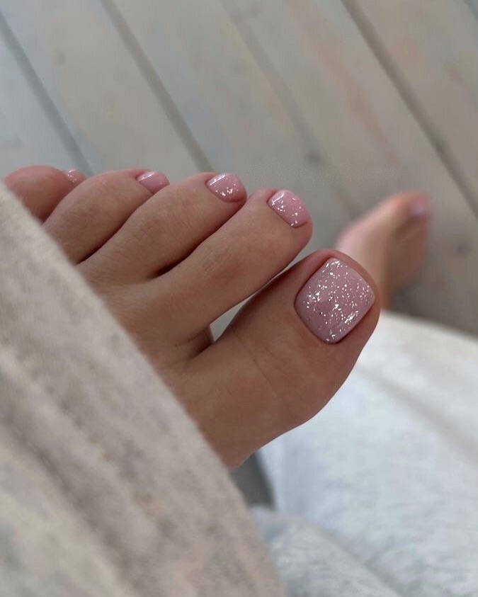 Sparkle Sprinkle Pink Pedicure Perfection