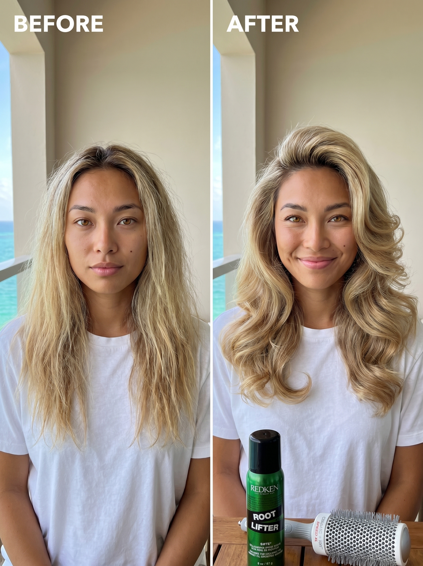 90s Supermodel Blowout Waves 2026 Glamorous and voluminous 90s Supermodel Blowout Waves with solar-flared balayage and nacreous blonde, perfect for date nights or parties, channeling summer beachy waves hair 2026.