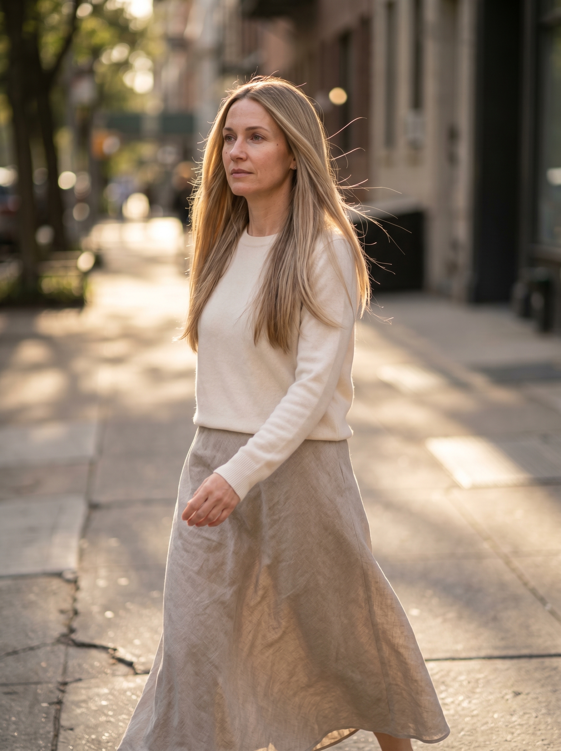 Sophisticated Linen Blonde French Glossing on color-treated hair, reflecting a radiant and natural finish. This elegant summer hair idea for women 2026 is perfect for everyday, work, or upscale events, maintaining blonde brilliance.