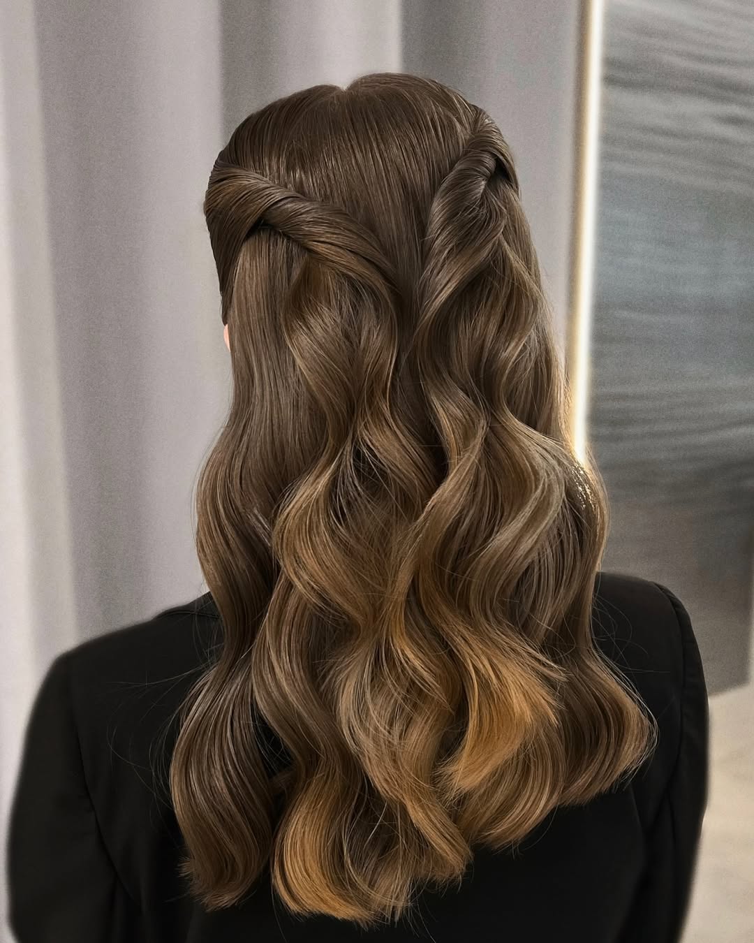 Close-up of a teenage girl with blonde hair styled in a chic messy bun, perfect for summer hairstyles teenage girls 2026. Her hair is adorned with delicate pearl pins, suitable for a casual day out or a special evening. Minimal makeup completes her fresh, youthful look.