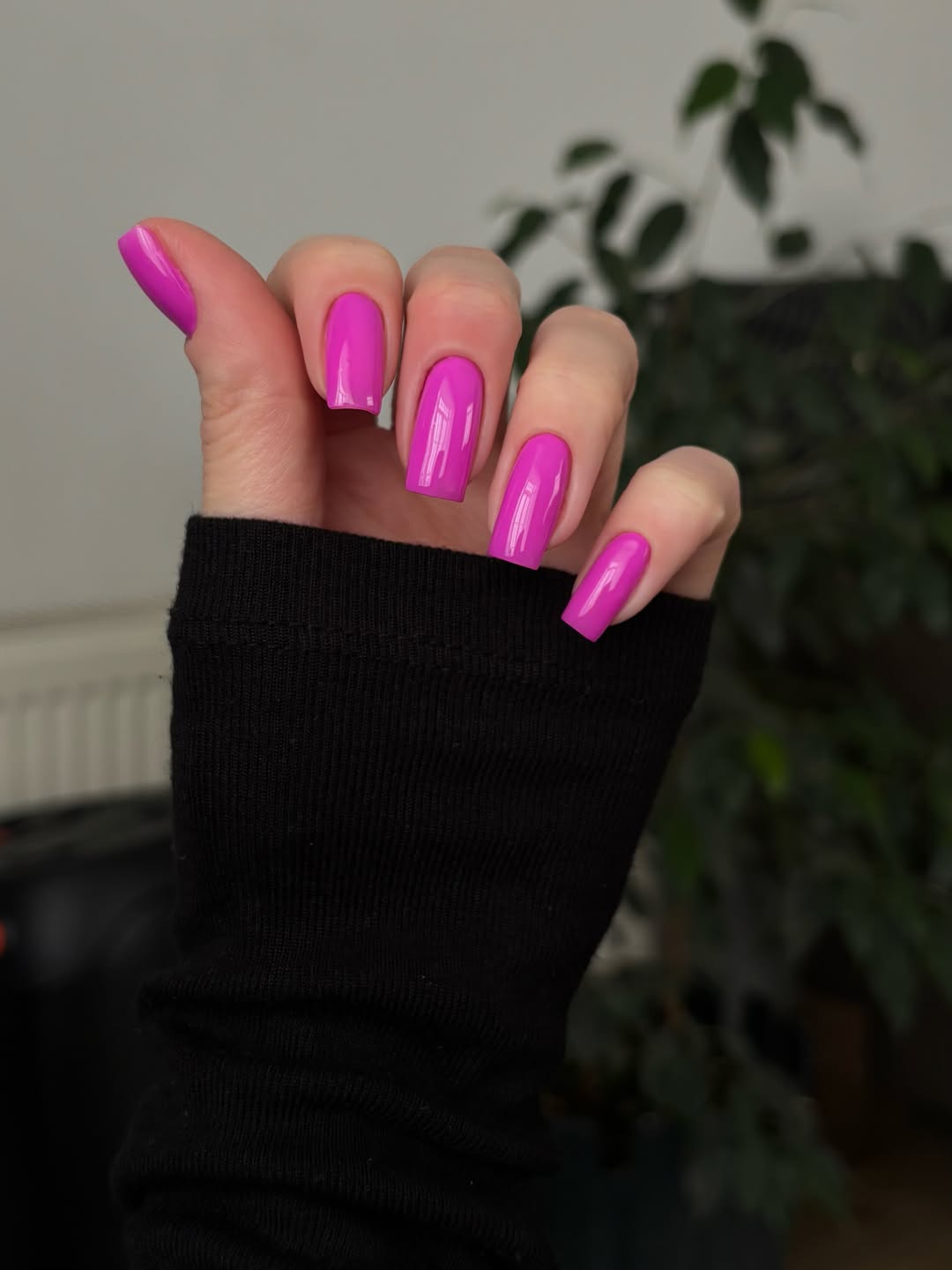 Vibrant Glossy Barbiecore Long Square