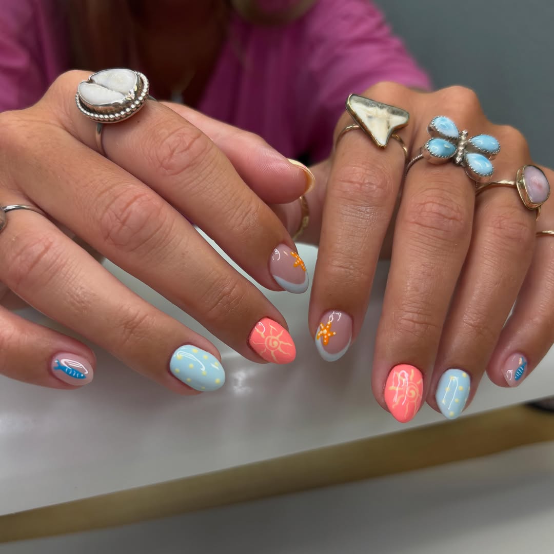 Whimsical Summer Nail Art With Beachy Motifs