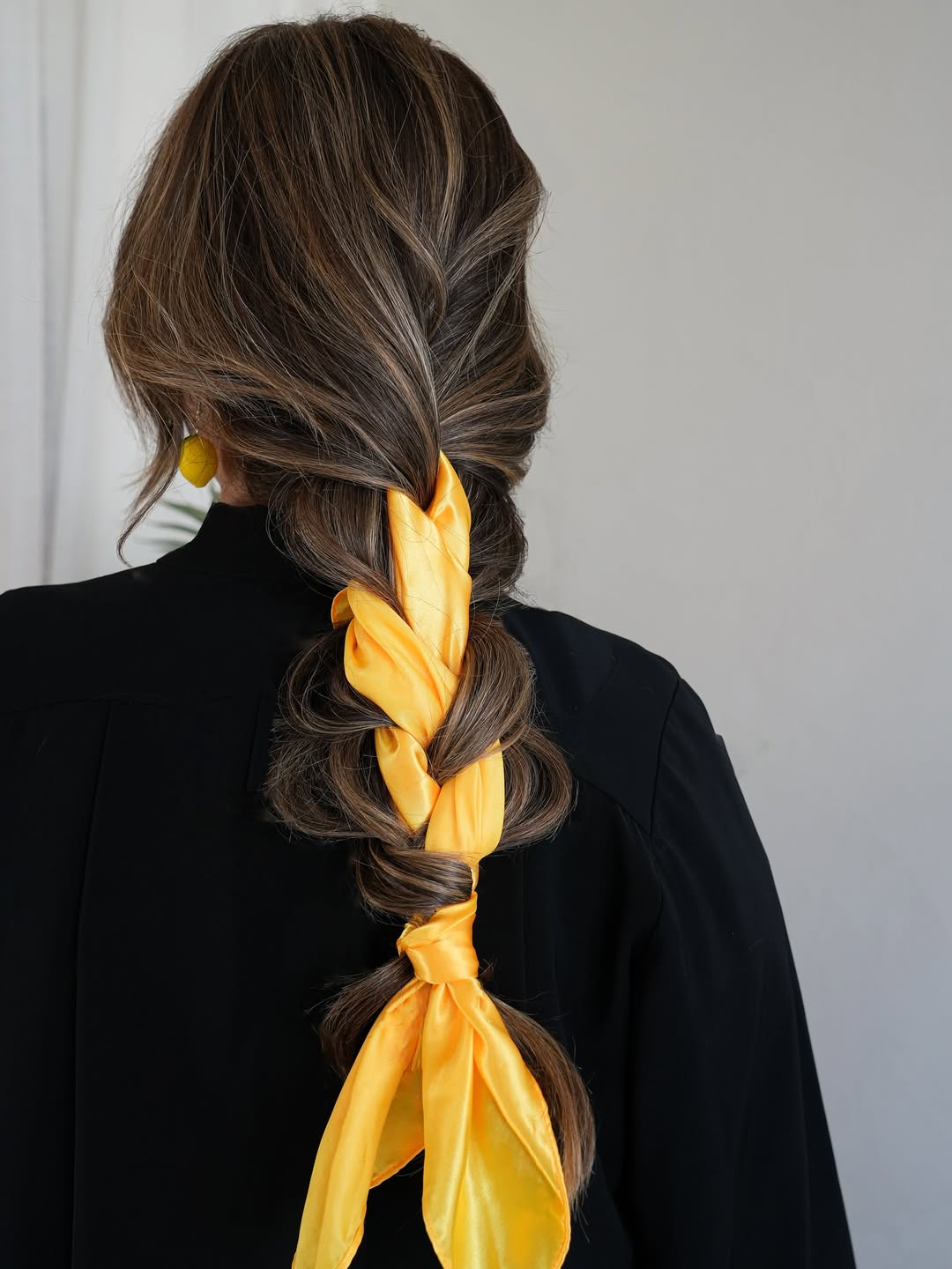 Bohemian Braid With Sunny Scarf Accent