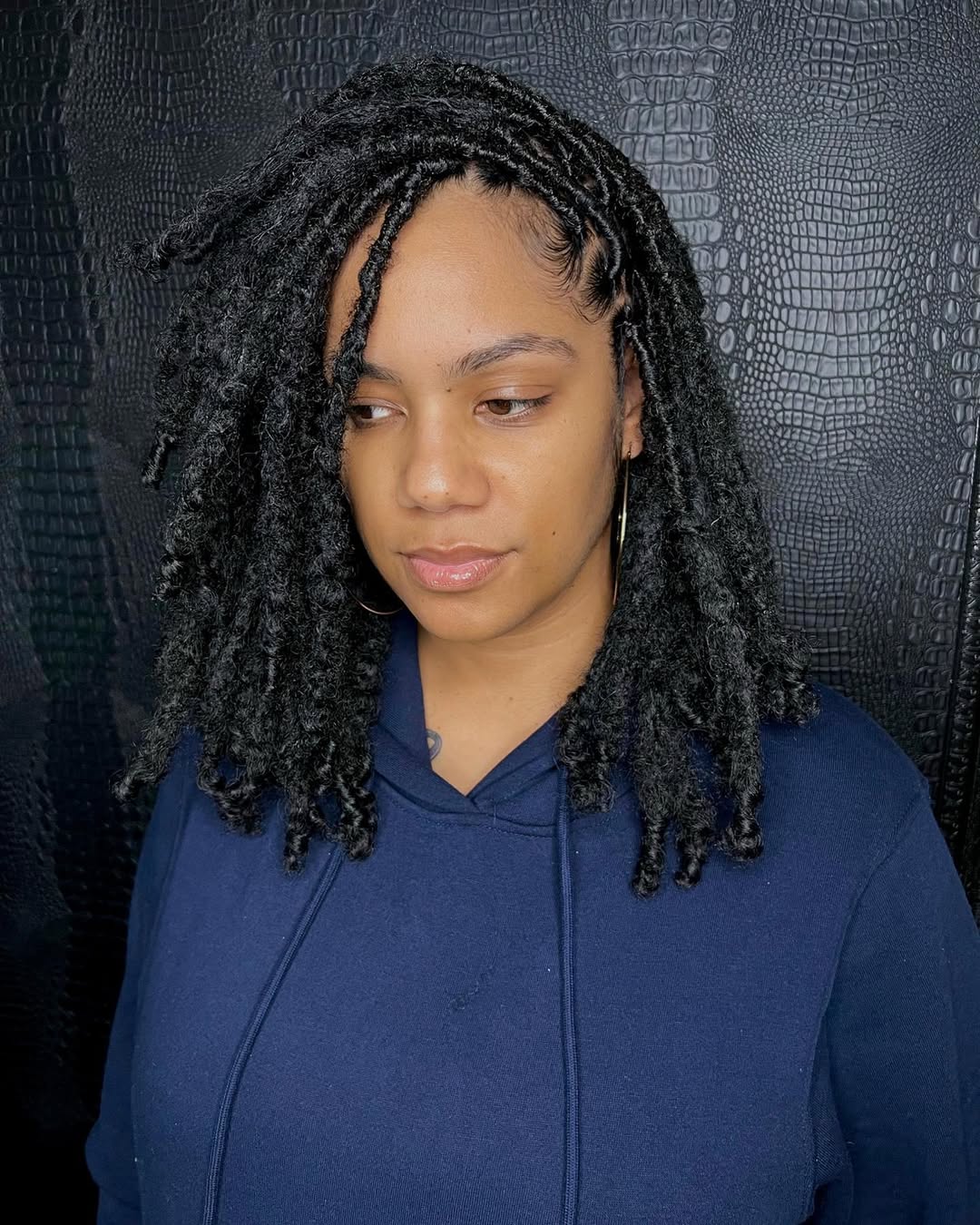 Bohemian Style Curly Locs Shoulder Length