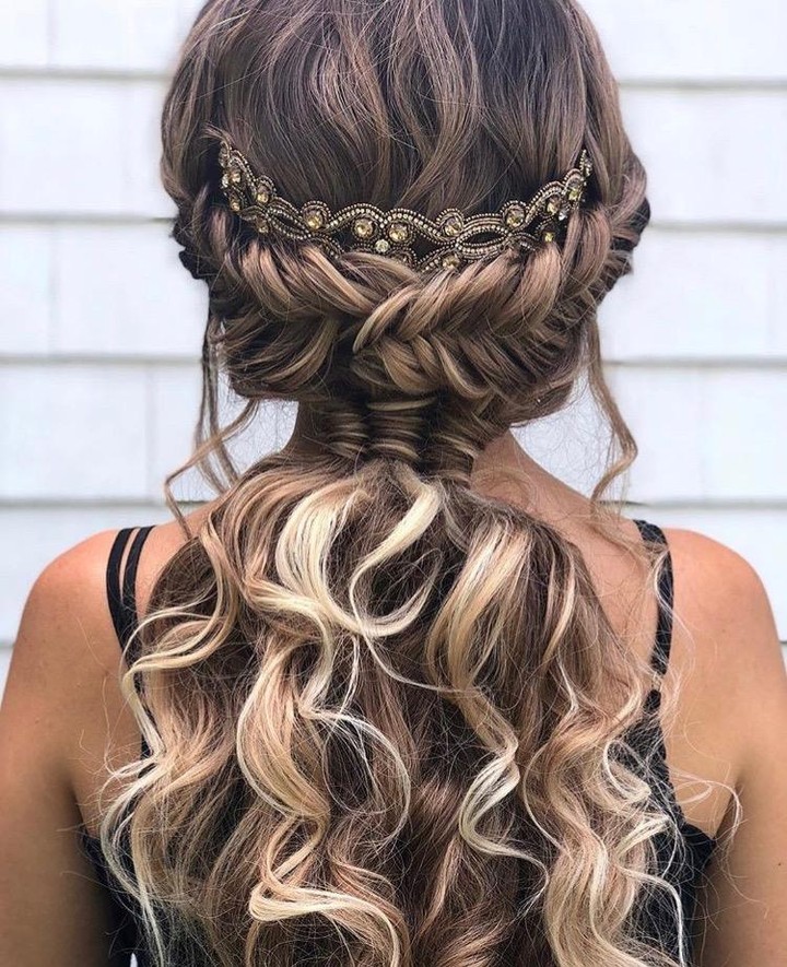 Boho Braided Half-Up With Sparkling Headband