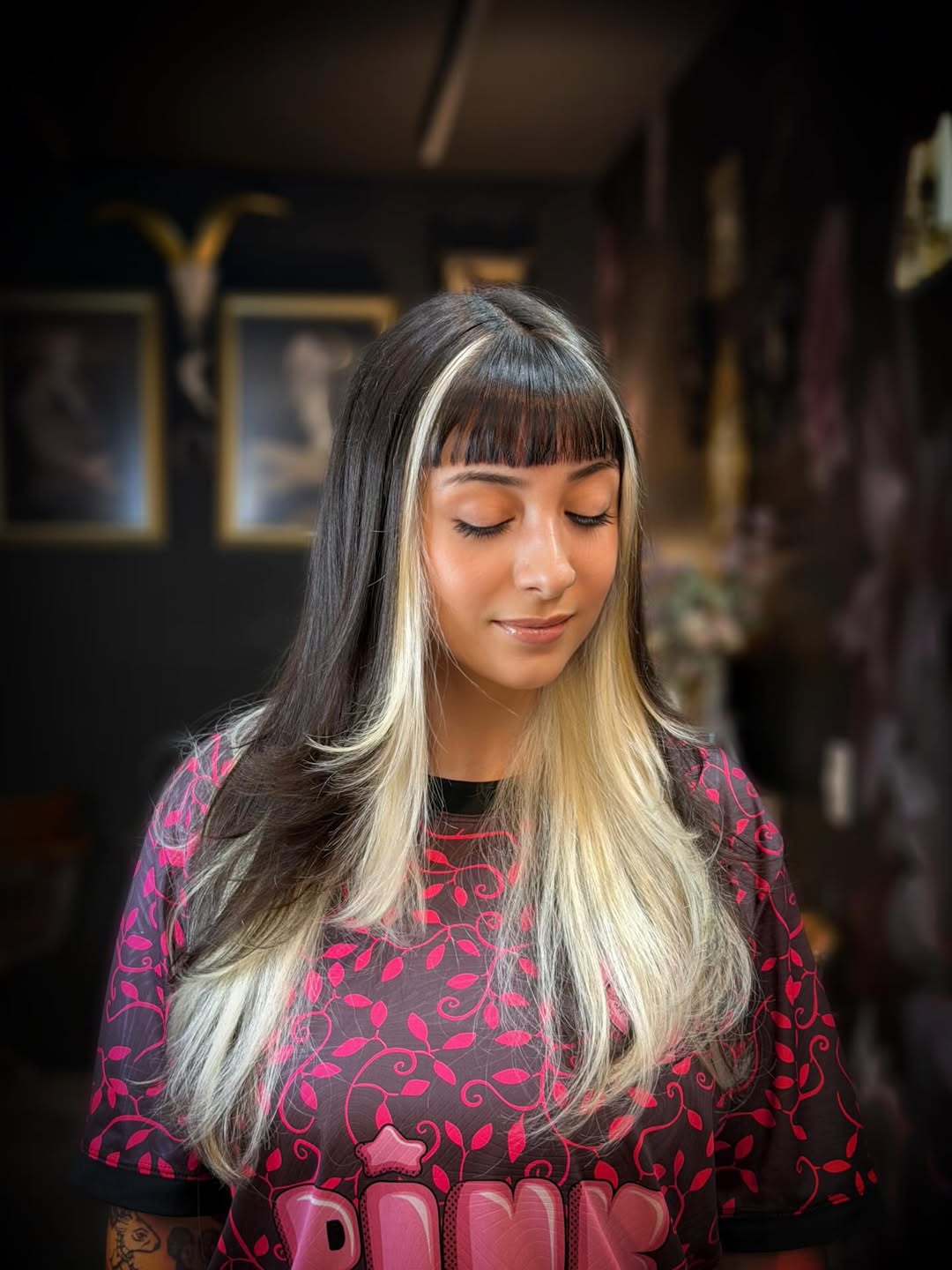Bold Blonde Peekaboo With Wispy Bangs