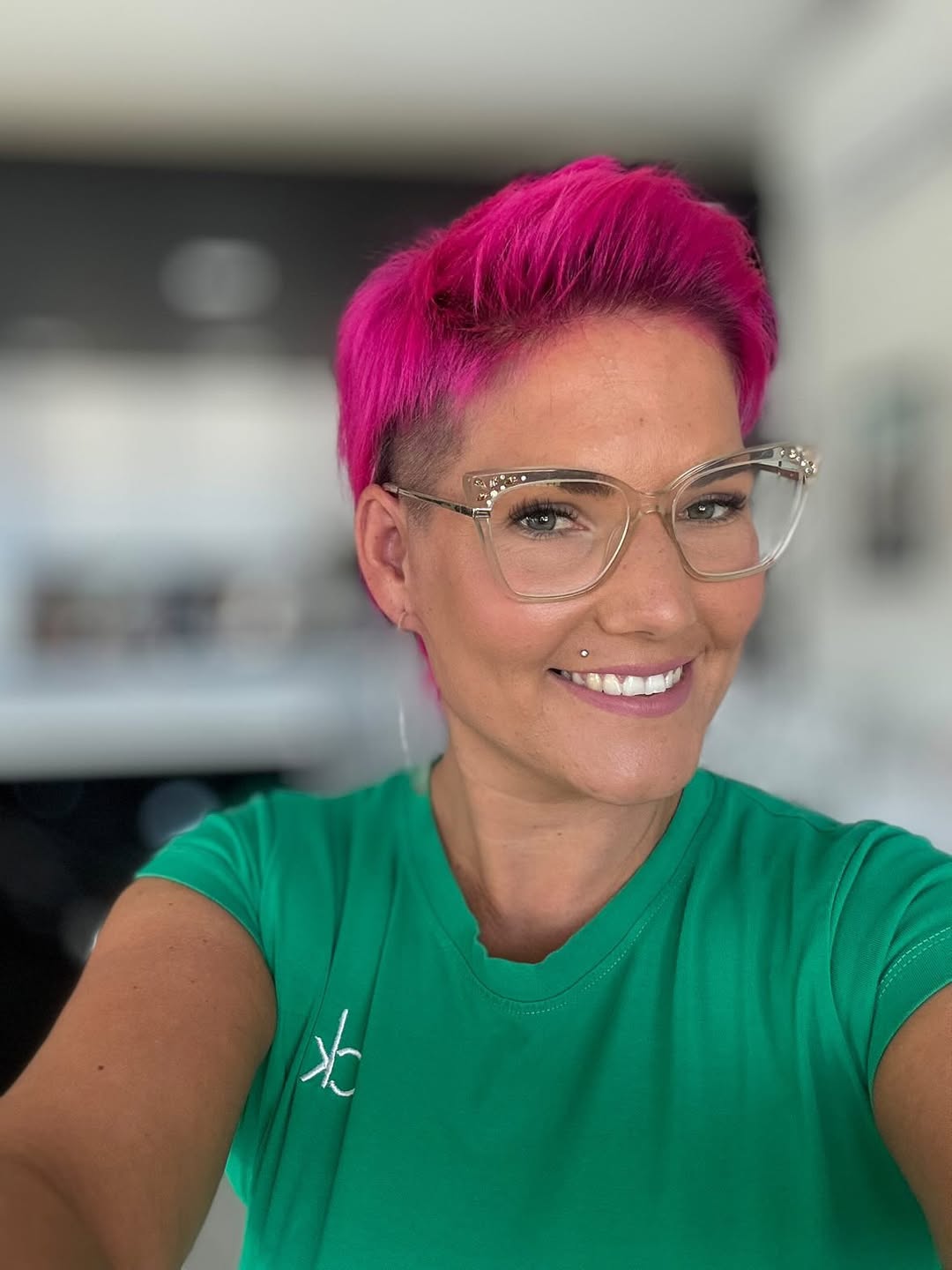Bold Fuchsia Pixie With Undercut