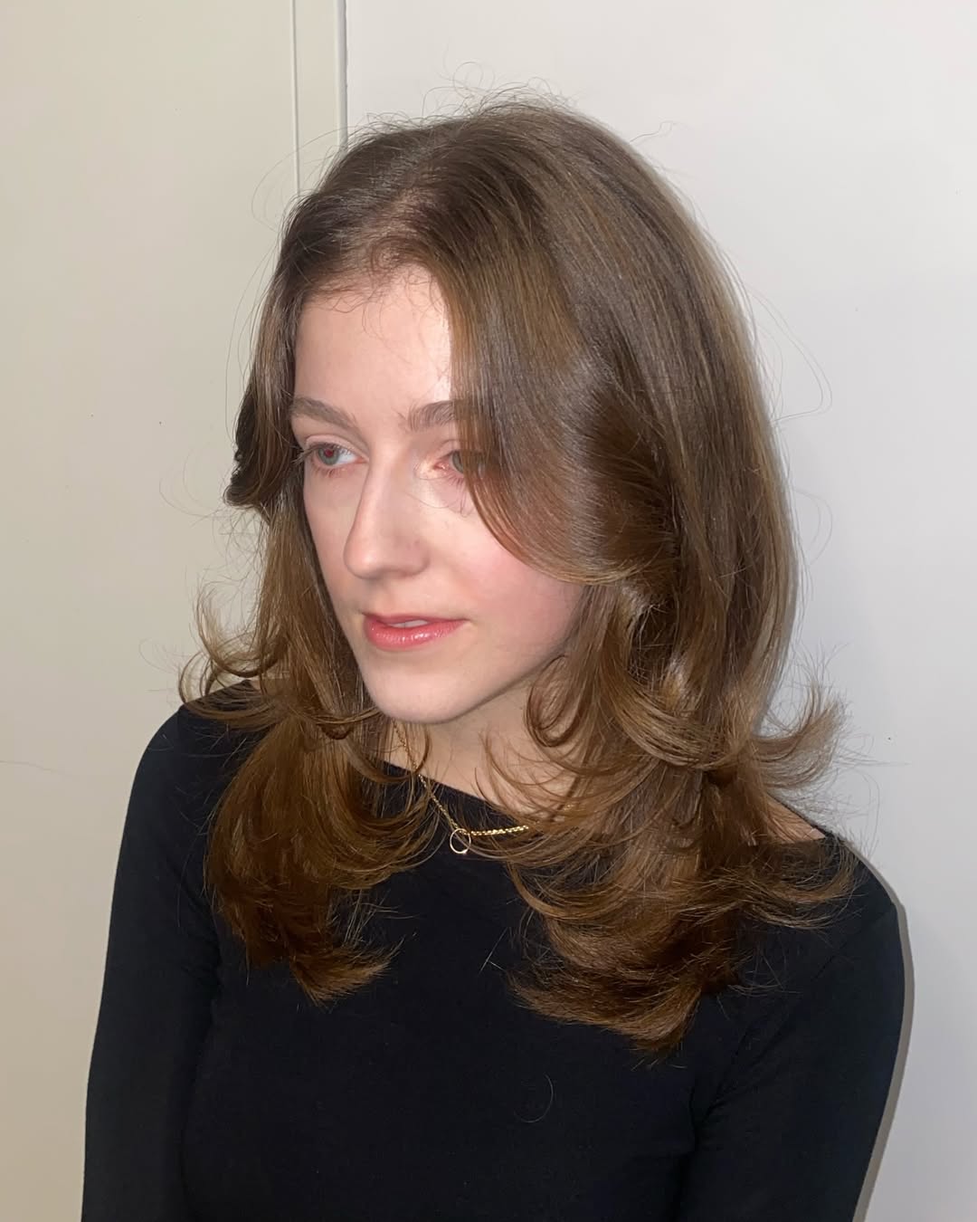 Bouncy Layers With Soft Curtain Bangs